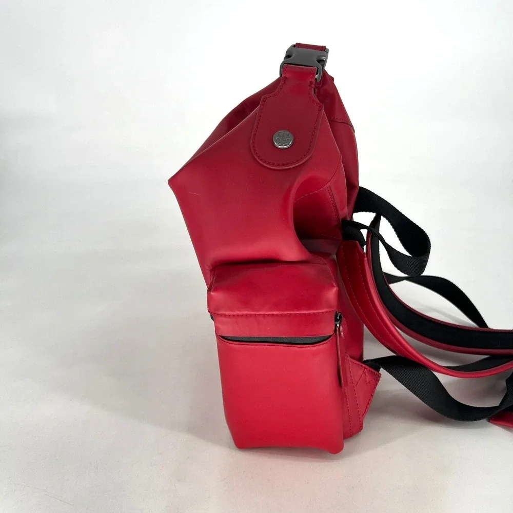 Hunter Original Top Clip Backpack Red Coated Rubberized Leather‎